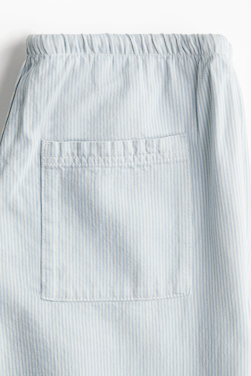 Denim Drawstring Pants