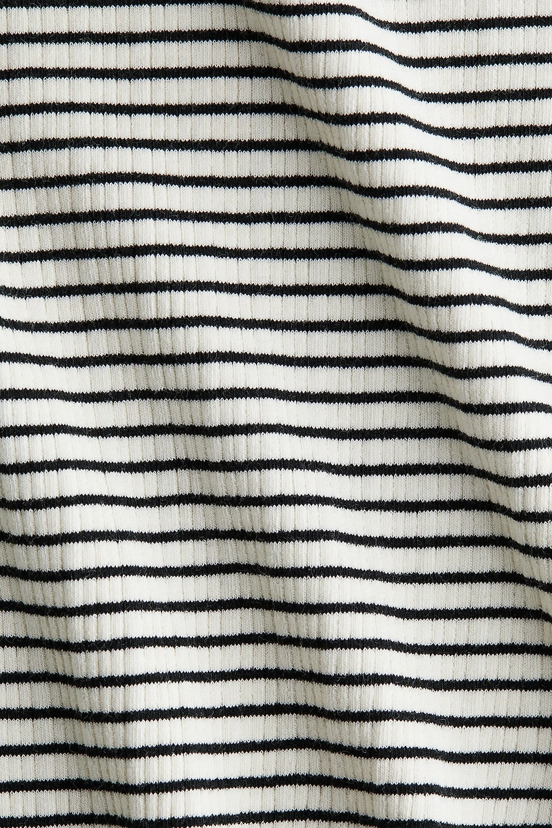 Haut en coton côtelé