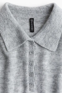 Fine-Knit Polo Dress