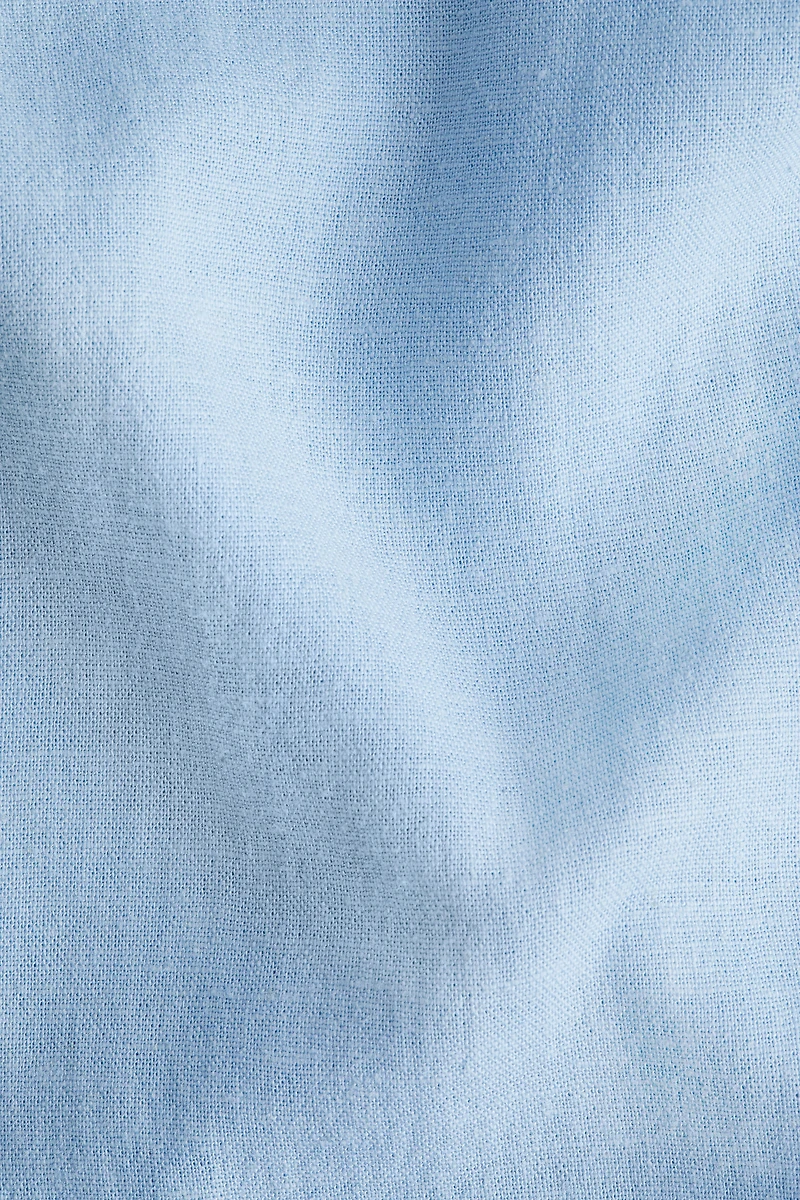 Linen-Blend Drawstring Pants
