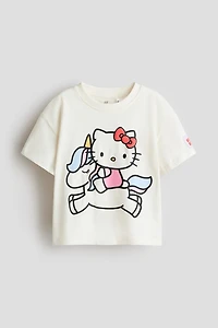 T-shirt en coton avec motif imprimé
