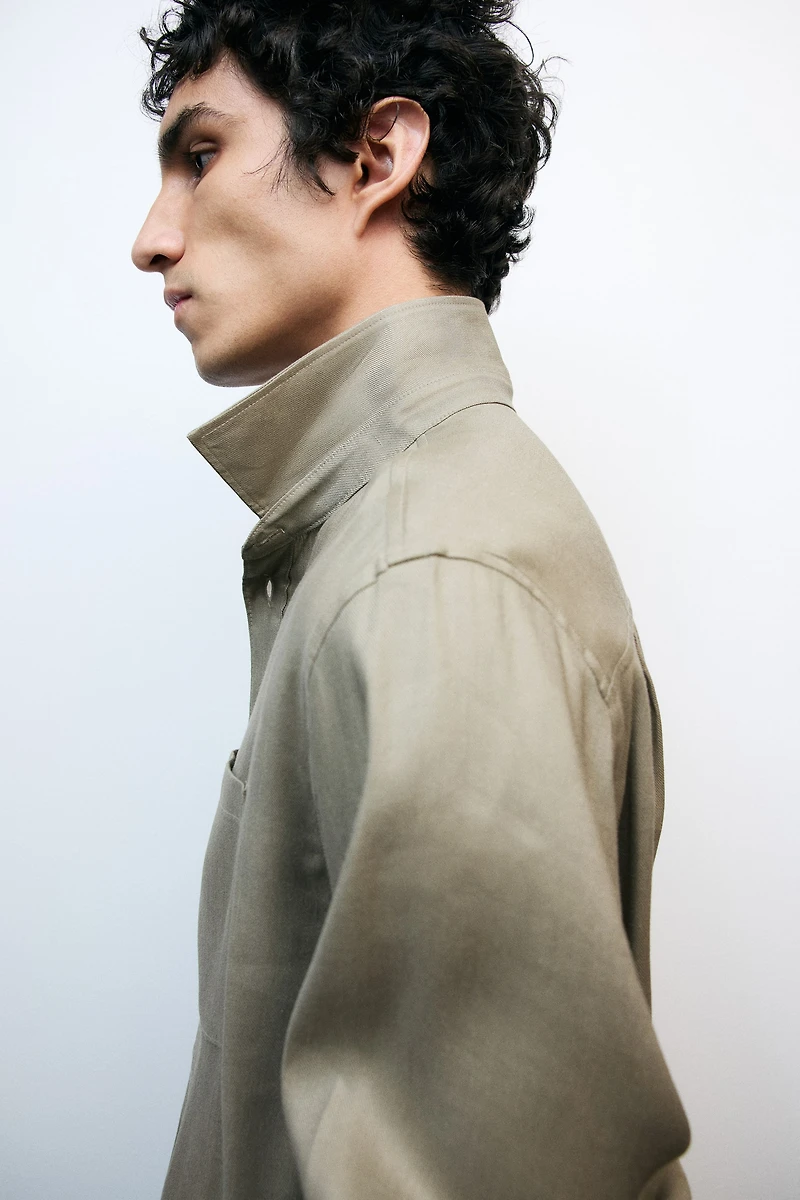 Easy Care Regular-Fit Linen-Blend Shirt