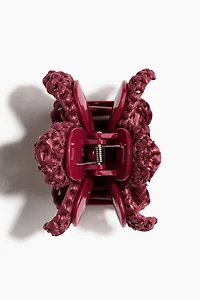 Flower-Shaped Straw Hair Claw