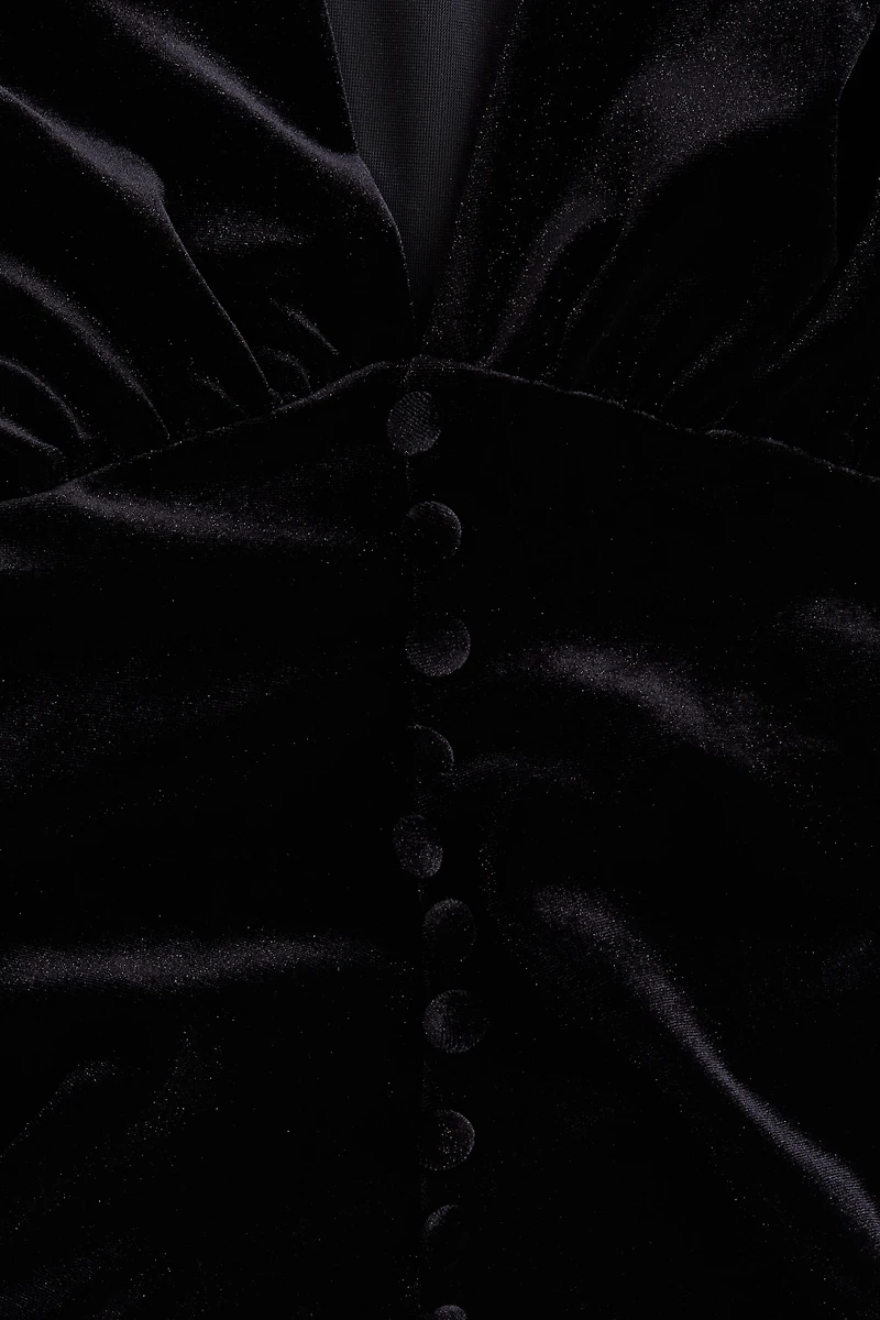 Draped Velour Top