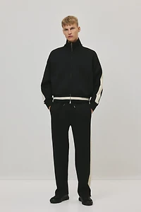 Loose-Fit Track Jacket with Side Stripes