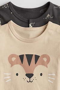 Lot de 2 pyjamas en jersey coton