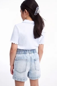 Loose Fit Denim Shorts