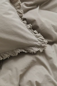 Ruffle-trimmed Twin Duvet Cover Set