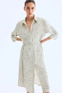 Robe chemise avec ceinture