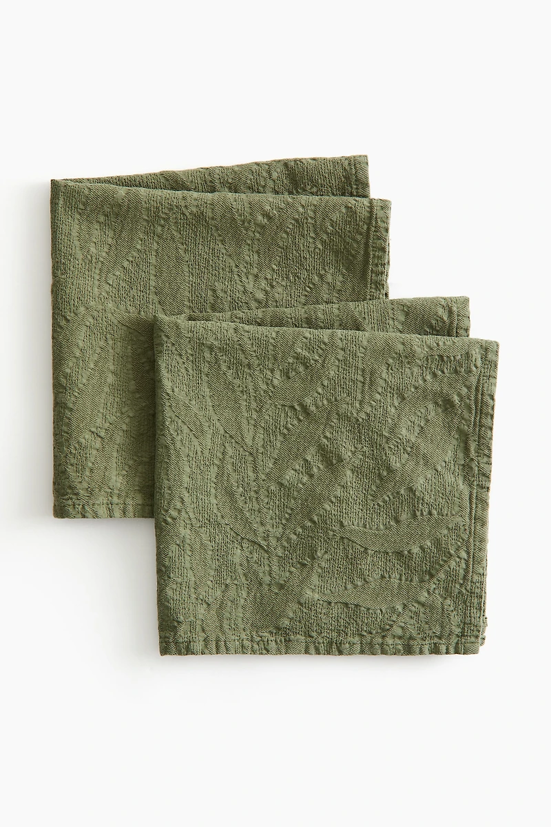 Lot de 2 serviettes de table en coton
