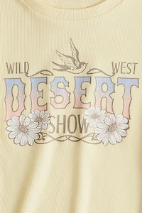 T-shirt en coton avec motif imprimé