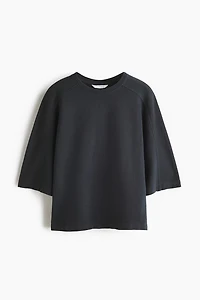 Short-Sleeved Cotton Sweatshirt