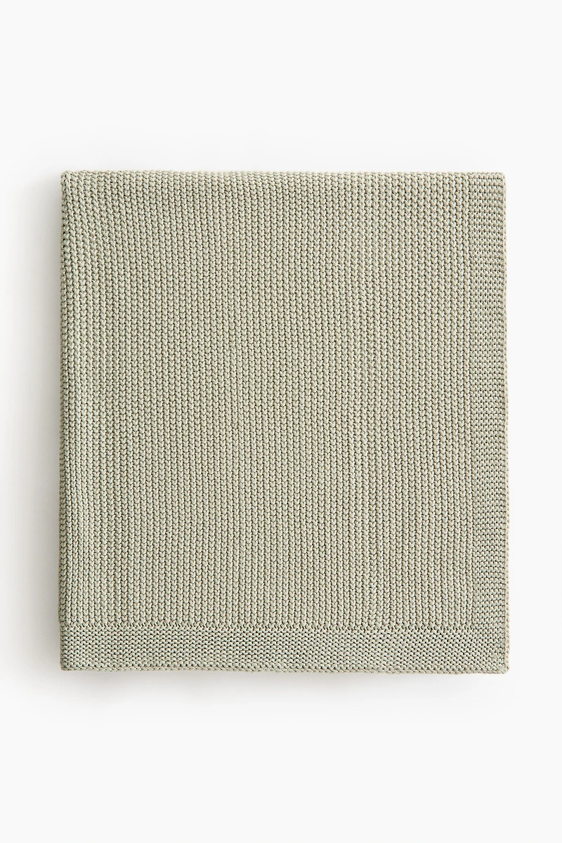 Moss-Stitched Cotton Baby Blanket