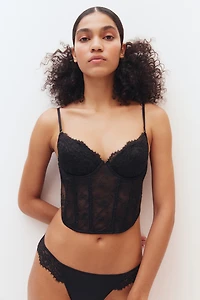 Bustier coussiné en dentelle