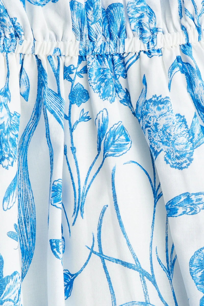 Bubble-Hem Cotton Dress
