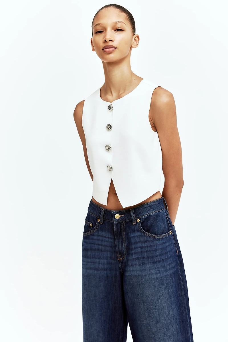 Cropped Jersey Vest