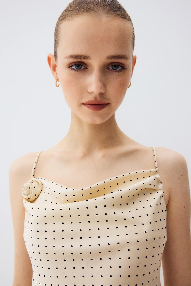 Asymmetric Satin Dress