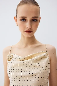 Asymmetric Satin Dress