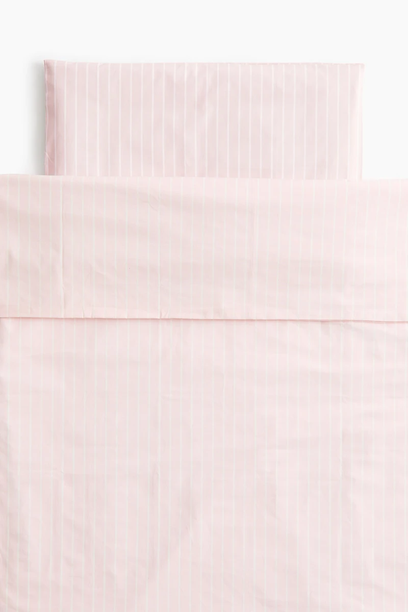 Cotton Percale Crib Duvet Cover Set