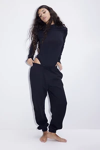 Mock Turtleneck Thong Bodysuit