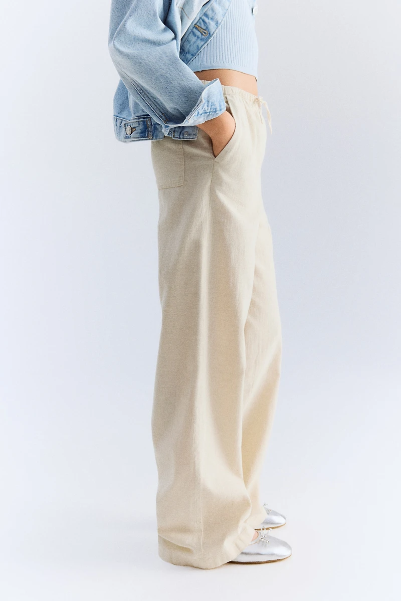 Pantalon en lin mélangé