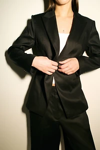 Slim-Fit Linen-Blend Blazer