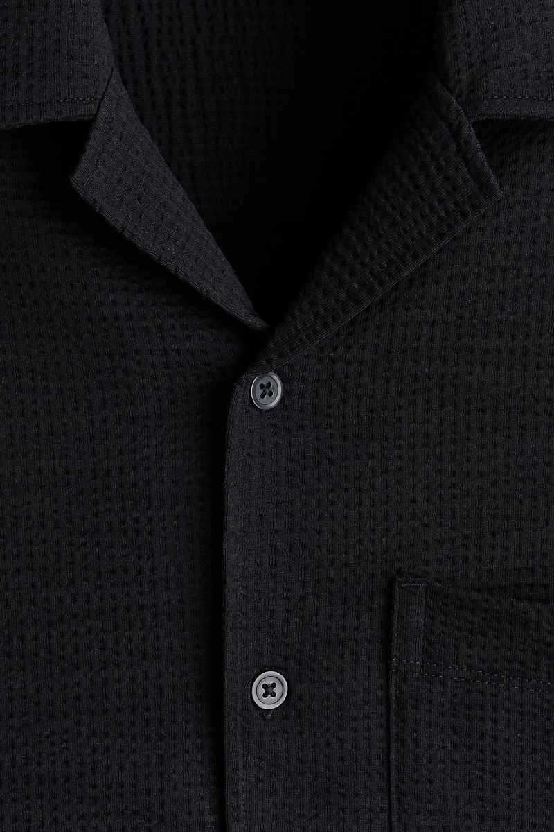 Relaxed-Fit Waffled Resort Shirt