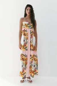Dress with Tie Shoulder Straps