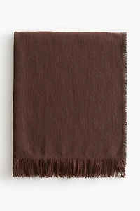 Fringed Slub-Weave Throw