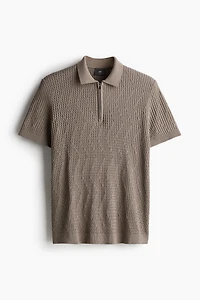 Polo Coupe Amincie en maille torsadée