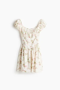 Robe en popeline avec jupe évasée