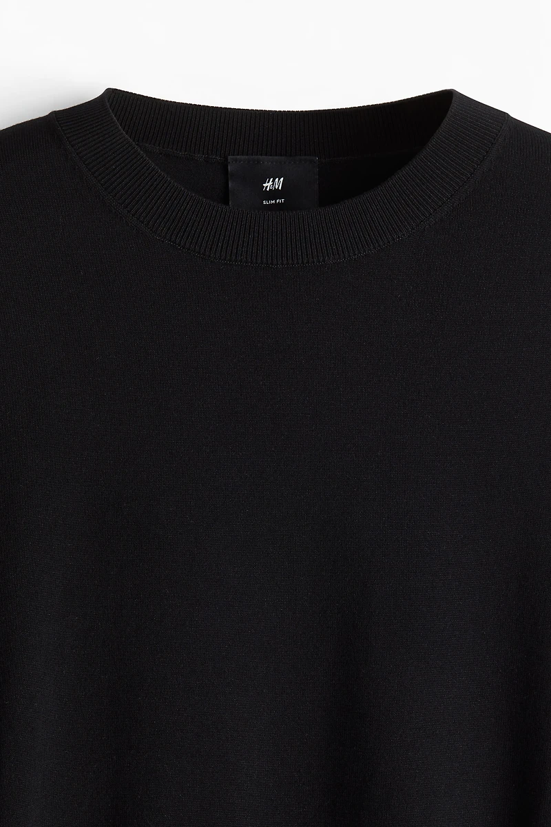 T-shirt près du corps en fin tricot