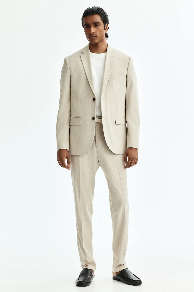 Veste près du corps à fermeture droite