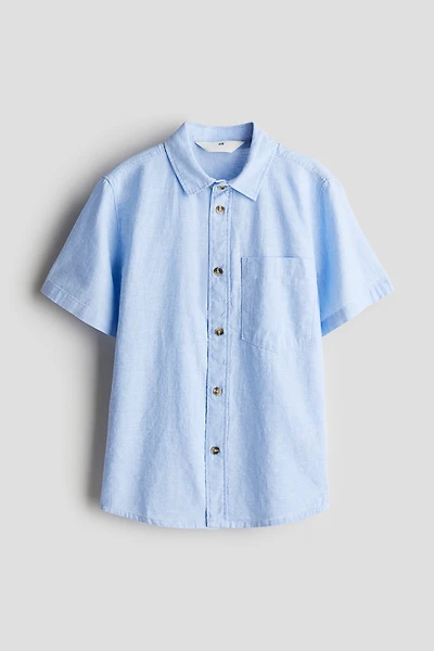 Linen-Blend Shirt