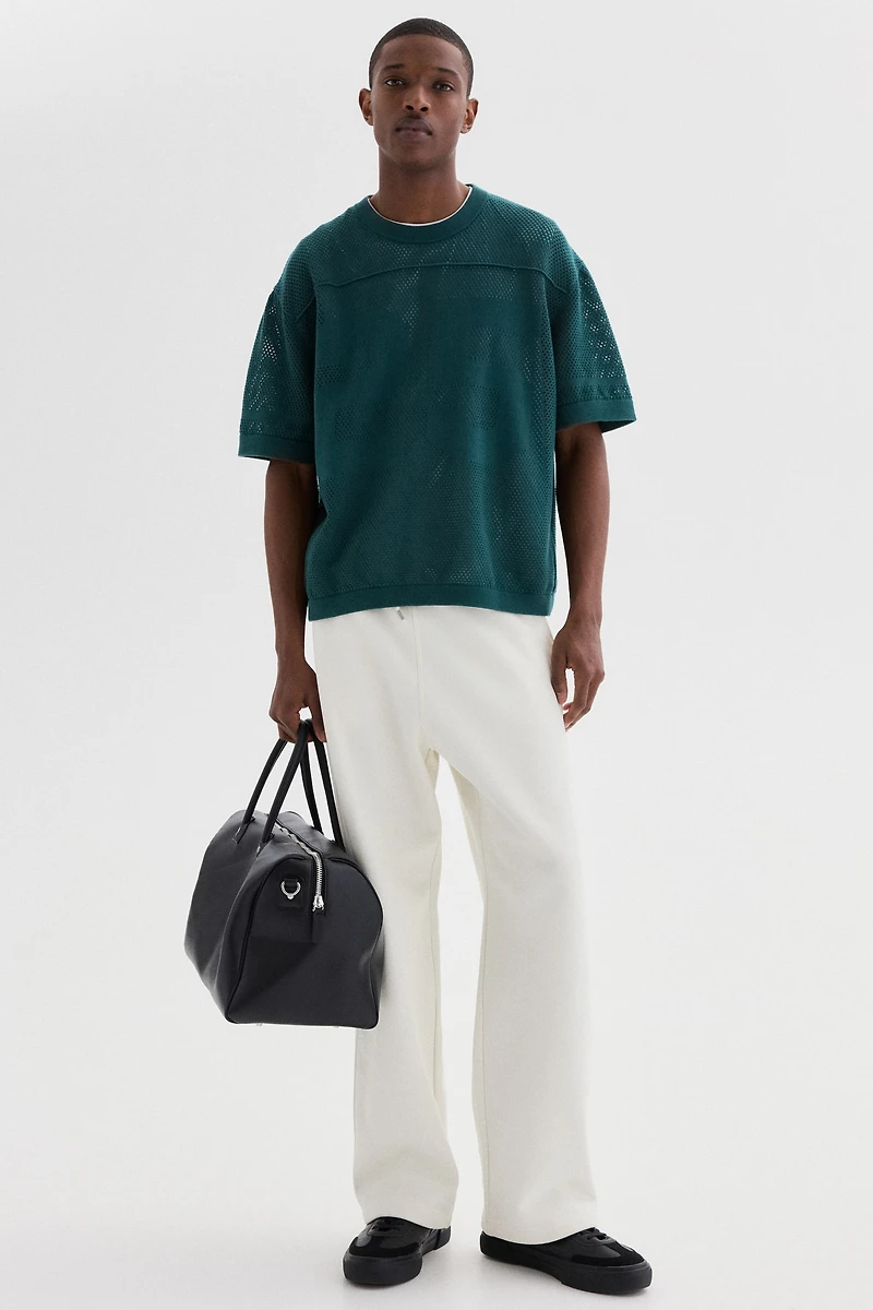 Relaxed-Fit Boxy Mesh T-Shirt