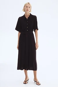 Tie-belt Shirt Dress