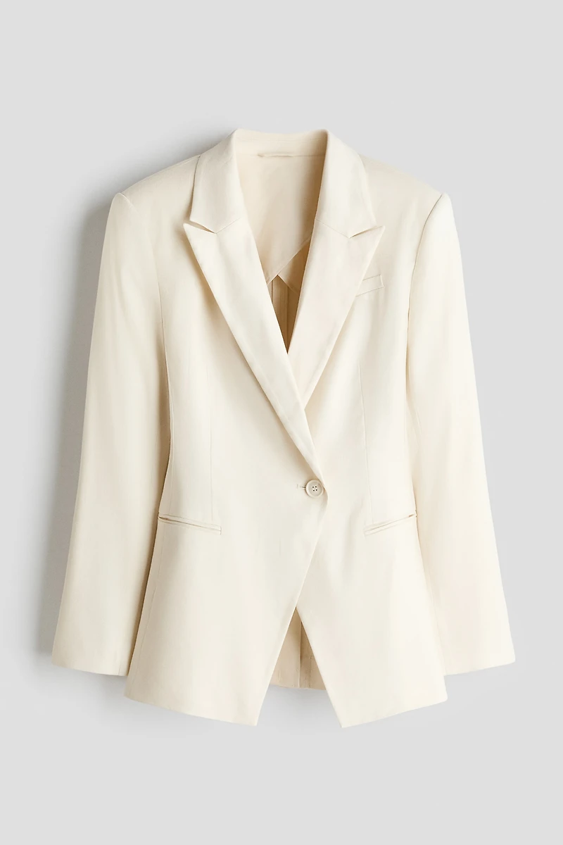 Slim-Fit Linen-Blend Blazer