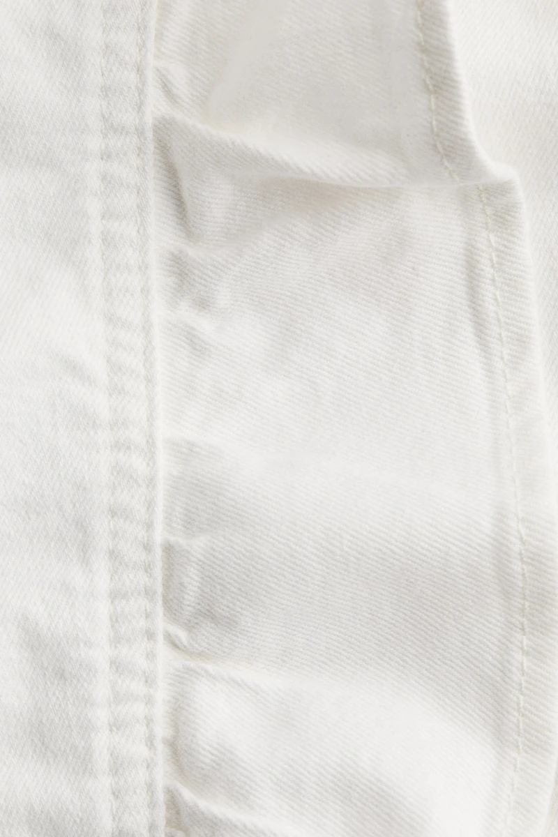 Ruffle-Trimmed Denim Jacket