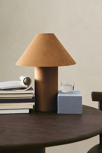 Bouclé-weave table lamp