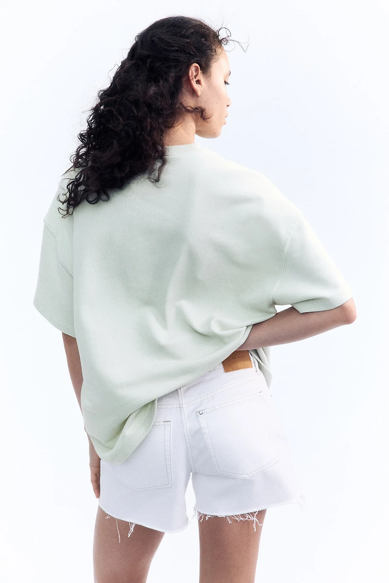 Oversized Short-Sleeved Sweatshirt