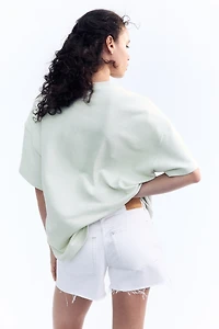 Oversized Short-Sleeved Sweatshirt