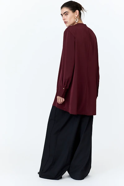 Robe en sergé à effet drapé