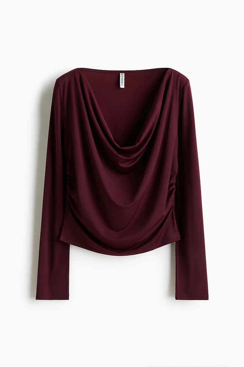 Haut en jersey à effet drapé