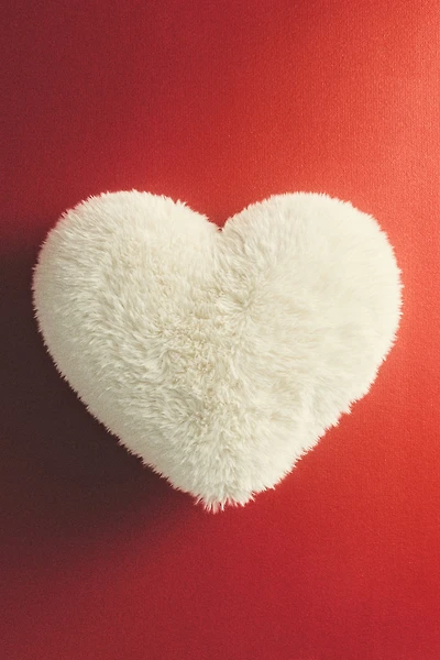 Fluffy Heart-Shaped Cushion