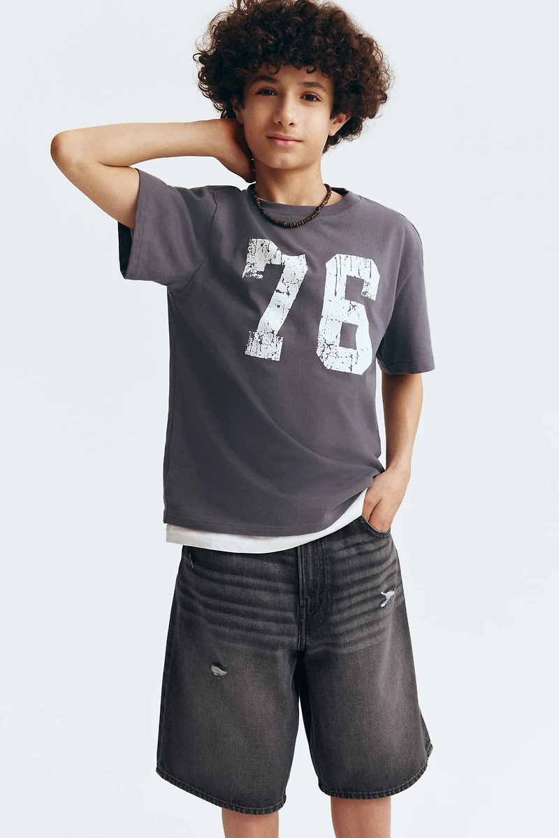 Baggy-Fit Denim Shorts