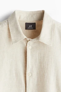 Regular Fit Linen-Blend Shirt