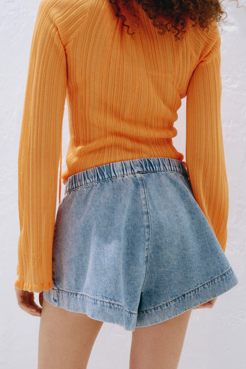 Denim Pull-On Shorts