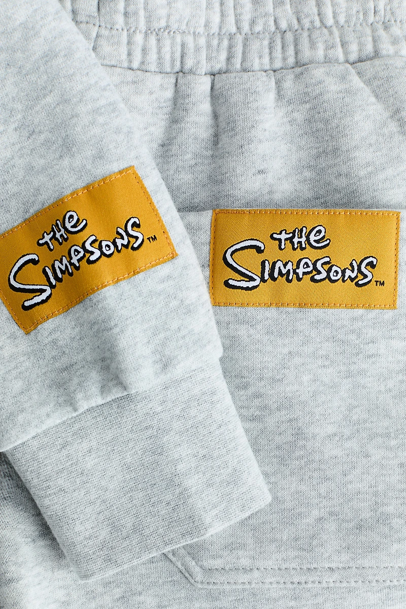 2-Piece Printed Sweatshirt and Sweatshorts Set