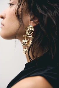 Disc-Pendant Earrings
