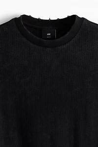 Boxy Fit Pointelle Jersey T-shirt